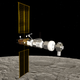 Artist’s depiction of Gateway over the Moon.